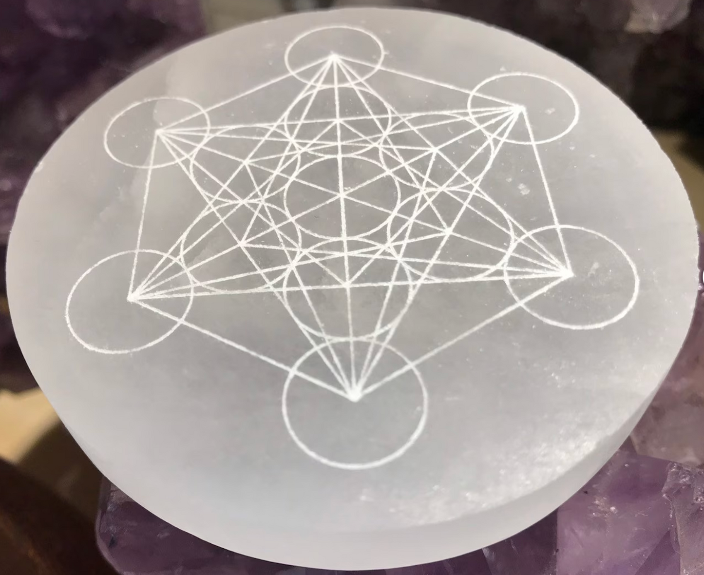 Super Light transparent Selenite (Metatron / Flower of Light )